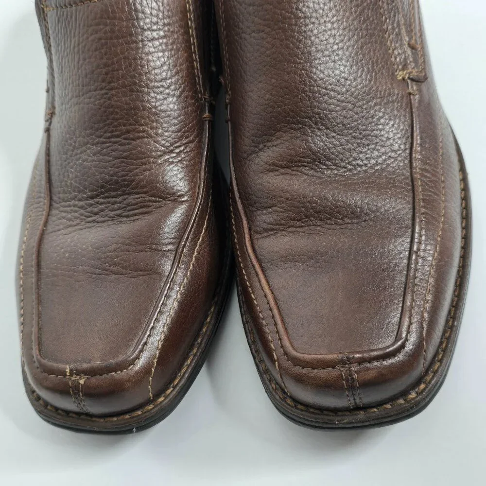Florsheim Men's Roane Shoes 8.5 D‎ Moc Toe Slip on Brown Leather Dress Casual